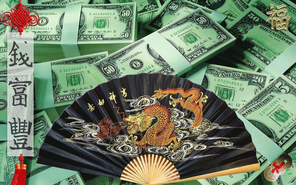 Китайский веер как талисман для привлечения денег